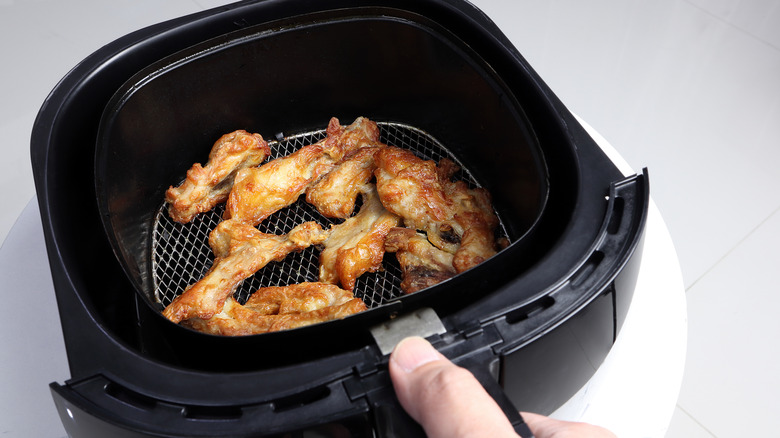 chicken wings in an air fryer