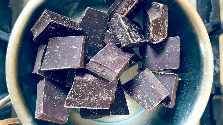 chocolate candy with sesame seeds