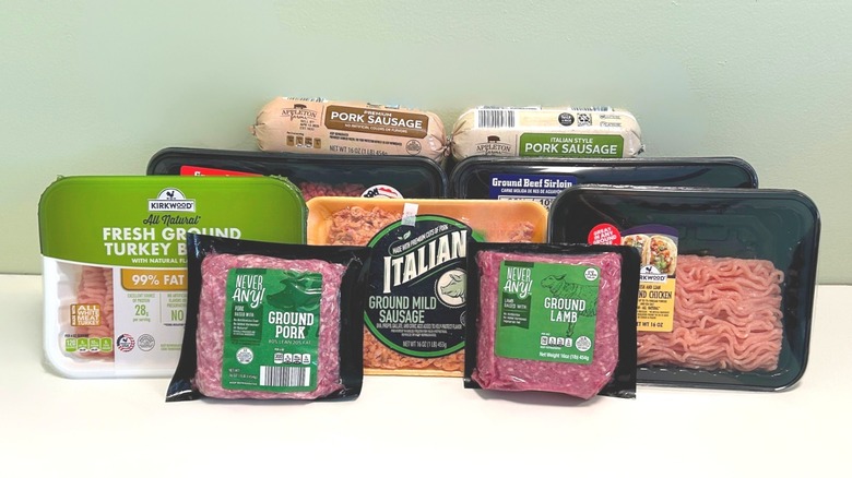 Variety of Aldi ground meats