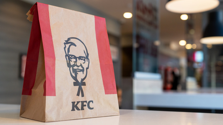 KFC paper bag on a table